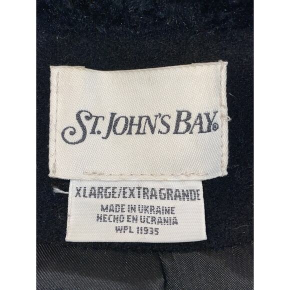 St. John's Bay Wool Coat w/ Faux Fur Trim - Women's Size XL - 100% Wool - Picture 7 of 11
